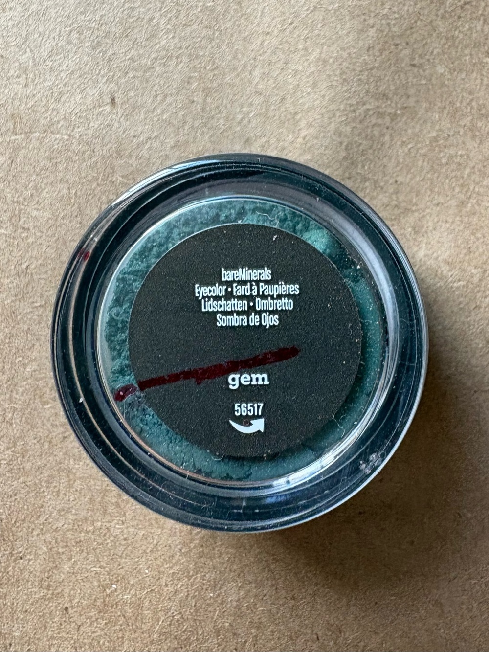 bareMinerals “Gem” Loose Eyeshadow - Teal Green Shimmer